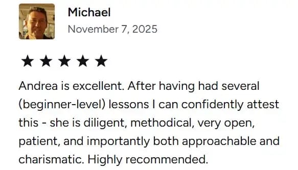 Testimonial from student Michael